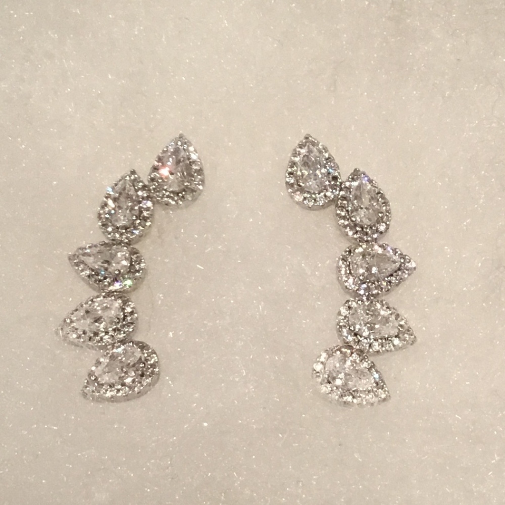Faux crystal earrings